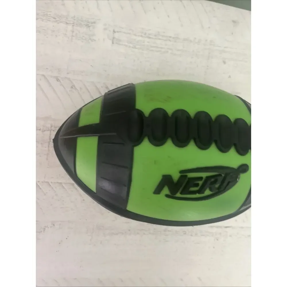 Vintage 2005 Nerf Classic Weather Blitz Green & Black Foam Toy Football